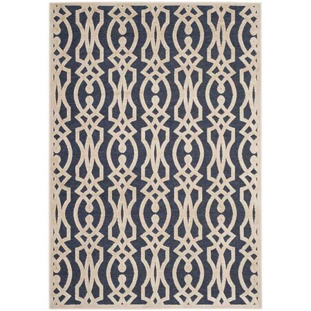 Safavieh Martha Stewart Power Loomed Rectangle Area Rug, Azurite Blue - 4 Ft. X 5 Ft.-7 In. MSR4485-3490-4